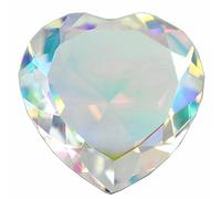 Amlong Crystal Diamond Paperweight, Heart Shaped, 80mm, Aurora