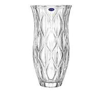Amlong Crystal Medium Size Clear Floral Vase 11 inches High (5 inch Top and 2 inch Bottom)
