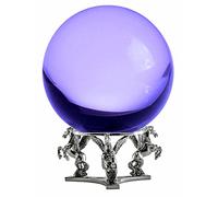 Amlong Crystal Purple Crystal Ball 130mm (5 in.) Including Silver Pegasus Stand