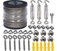 AMLOOPH 30M Garden Wire For Climbing Plants 5mm Catenary Wire Trellis Kit
