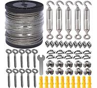 AMLOOPH 50M Garden Wire For Climbing Plants 5mm Catenary Wire Trellis Kit