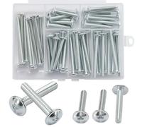 AMLOOPH Cabinet & Door Handle Screw Assortment 60pack M4 Bolts 25-50MM
