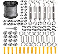 AMLOOPH Garden Wire For Climbing Plants, 50M Catenary Wire Rope Trellis Kit