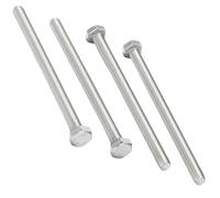 AMLOOPH M10 Bolts, M10 x 120mm A2 Stainless Steel Hex Head Cap Screws 4pcs | 10mm Diameter Metric Fully Threaded Hex M10 Bolts 120mm for Metal Construction Work, Automotive Machinery