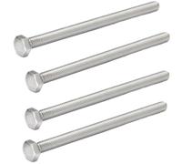 AMLOOPH M10 Bolts, M10 x 80mm A2 Stainless Steel Hex Head Cap Screws 4pcs | 10mm Diameter Metric Fully Threaded Hex M10 Bolts 80mm for Metal Construction Work, Automotive Machinery