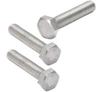 AMLOOPH M8 Bolts, M8 x 55mm A2 Stainless Steel Hex Head Cap Screws 10pcs | 8mm Diameter Metric Fully Threaded Hex M8 Bolts 55mm for Metal Construction Work, Automotive Machinery