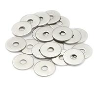 AMLOOPH M8 Washers, M8 x 30mm Metal Flat Penny Washer Thickness 1.5mm- A2 304 Stainless Steel Washers (20 Pack), Large OD Plain Wide Metal Round Flat Spacer Repair Washer for Screws Bolts