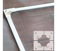 AMLOOPH Magnetic Fly Screen Corner Clips, White Triangle Retaining Clips with Strong No-Drill Adhesive Tape for Magnetic Window Screen Mesh & Magnetic Strip Installation