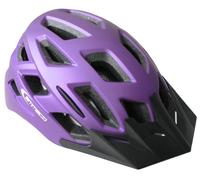 Ammaco Adults Cycling Mens Womens Mountain Bike Road Bike Commuter Helmet & Rear 3 'V' LED Light Purple (55-58cm)