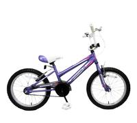 Ammaco Aura 18" Wheel Girls Kids BMX Bike White Purp + Chainguard Age 6 Years +