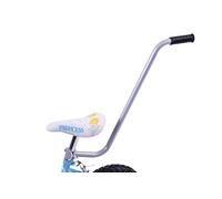 Ammaco Bike Parent Handle Grab Safety Pole Bicycle Steerer Control Kids Bicycle Steel Silver