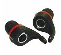 Ammaco Microshift Bicycle Bike Easy Shift Twist Grip Shift Shifters Levers 5 6 7 Speed Set (5 x 3 (15 Speed))