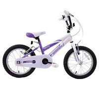 Ammaco Misty Girls BMX Kids Bike 16" Wheel V-Brakes Single Speed Purple/White Steel Age 5+