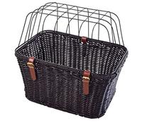 Ammaco Polyrattan Rear Mounted Pet Carrier Basket Bike Large Dog Puppy Cat Kitten Small Animal Shopping Luggage Basket Brown