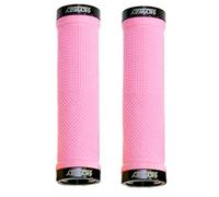 Ammaco Skyway Double Lock On Mountain Bike Fixed Wheel Fixie BMX Bike Bicycle Handlebar Grips Pink 22.2mm