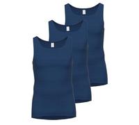 Ammann Men's 3 Pack Sleeveless Vests Jeans Feinripp 170159 Dark Blue 5XL