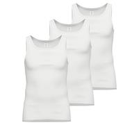 Ammann Men's Undershirt 3-Pack - Fine Rib, Extended Back, Cotton W...