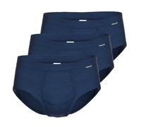 Ammann Pack of 3 Jeans Men's Sports Briefs Fine Rib with Fly and Soft Comfort Waistband Size 5-12 Dark Blue and Anthracite - Blue - 9 UK