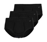 Ammann Pack of 3 Jeans Men's Sports Briefs Fine Rib with Fly and Soft Comfort Waistband Size 5-12 Dark Blue and Anthracite