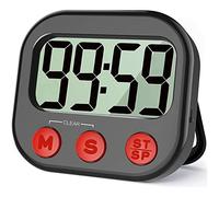 Ammboco Kitchen Timer, Digital Visual Timer Magnetic Clock Stopwatch Countdown Timer, Large LCD Screen Display for Cooking