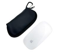 AMMKRO 1 Pcs Leather Storage Carrying Case Bag Dust Protector Covers with Inner Soft Lining for Apple Magic Mouse I and II 2nd Gen