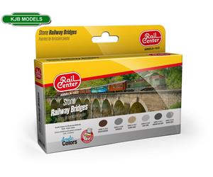 Ammo By Mig Rail Centre MIGR1022 Stone Railway Bridges Acrylic Paints 6x 17ml
