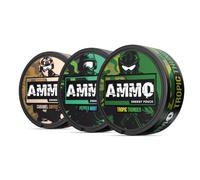 AMMO Caffeine Pouch Zero Calorie Energy Boost Fast Acting Caffeine Pouches - 20 Count Tropical Thunder 100mg 3 Pack (Mixed)