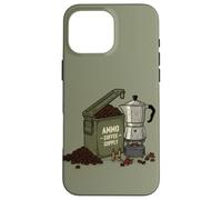 Ammo Container Coffee Roast Military Veteran Tactical Brew Case for iPhone 16 Pro Max
