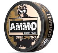 Ammo Energy Pouch Caffeine Pouches Pouches Caramel Coffee - Pepper Mint - Tropic Thunder Zero-Calorie Energy Boost 20 Count 100mg (Caramel Coffe)