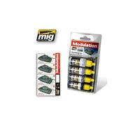 Ammo MIG-7001 Dunkelgrau Acrylic Smart Modulation Set (4 X 17Ml Jars), Multicolour