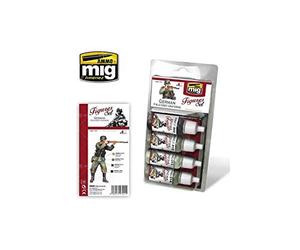 Ammo Mig: 7021 Figures Set - German Field Grey Uniforms (4x17ml)