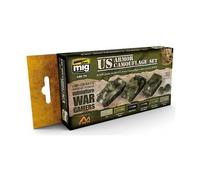 AMMO MIG-7119 Us Armor Wargames Acrylic Paint Set (6 X 17Ml Jars), Multicolour