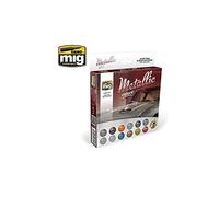 Ammo MIG-7175 Metallic Colors Acrylic Paint Set, Multicolour