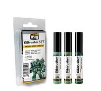 Ammo MIG-7509 Mechas Green Tones Oilbrushers Set, Multicolour