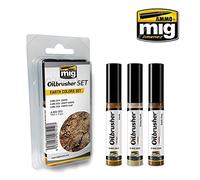 AMMO MIG-7512 Earth Colors Oilbrushers Set, Multicolour