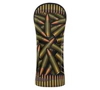 Ammo Rifle Bullets Gun Owner Abstract Pattern Head Covers for Golf Clubs Premium Leather Accessories with Number Tags for Driver fundas para maderas de golf