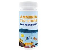 Ammonia Test Paper - 50 Piece Aquarium Water Quality Analysis Kit, Fast and Reliable Results | Monitor Safe Habitat and Aquatic Lifestyle Health with Ammonia Checker for Saltwater and Sweetwater