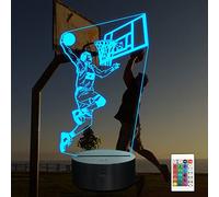 Ammonite Basketball Player 3D Night Light, LED Bedside Lamp for Kids, 16 Colors Changing with Remote Control and Timing Function Kids Bedroom Decor as Xmas Holiday Birthday Gifts for Boys Girls