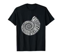 Ammonite Fossil Shell Distressed Nature Geology Design T-Shirt