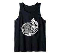 Ammonite Fossil Shell Distressed Nature Geology Design Tank Top