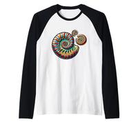 Ammonite Fossils Jurassic Geologists Fossil Raglan Baseball Tee