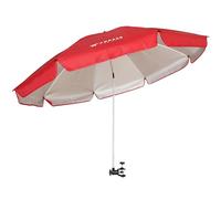 AMMSUN XL Chair Umbrella with Universal Clamp Adjustable 47 inches and 360-degree Swivel UPF 50+, Portable Clamp on Camping or Beach Chair, Stroller, Wheelchair, Golf cart, Red, Large-sized