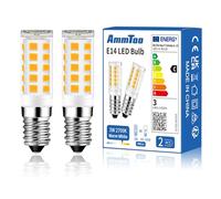 AmmToo E14 LED Bulb Warm White 2700 K, 480 Lumen LED Light Bulb, 3 W Equivalent to 40 W-45 W Halogen Bulb, No Flickering, Non-Dimmable, Energy Saving Small Bulb