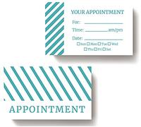AMNA Appointment Card 100 Pink cute design Client Appointment Card Salon Appointment Card Makeup Artist Hair Stylist Nail Artist Beauty (Blue)