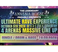 AMNESIA HOUSE - COVENTRY - Amnesia House - Ultimate Rave Experience - Jungle / DNB Arena - CD Pack