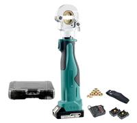 AmnoOL Rechargeable Electric Crimping Tool,10-300mm² Portable Battery Powered Crimping Tool, With 12 Pairs Dies Hydraulic Crimper For Cable,Oled Display Terminal Crimping Plier