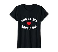 Amo la Mia Sorellina Value Graphic T-Shirt, Women, Black, S