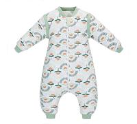 amo nenes Baby Sleeping Bag with Legs 2.5 TOG Children's Wearable Blanket with Detachable Long Sleeve,Unisex 100% Cotton Winter Toddler Sleep Sack for Infant Toddler