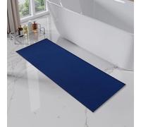 AMOAMI Bath-Mat, Ultra Thin Bathroom Mat Runner Rugs, Rubber Backed Bath Mats for Bathroom Non Slip, Absorbent Bath Rug for Bathroom Floor, Shower, Sink 2'x 6'(24" x 70") Blue