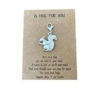 AMOBESTER Squirrel Clip on Charms Pocket Hug Zipper Pull Braclet Necklace Autumn Thanks Giving Day Jewelry Making Charms